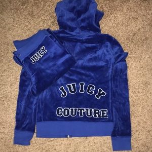 Juicy Couture Blue Velour Sweat Outfit